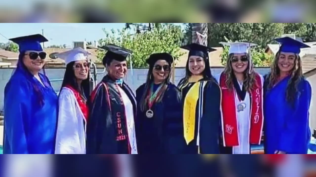Orgullo hispano: siete mujeres de una misma familia se gradúan en el mismo año