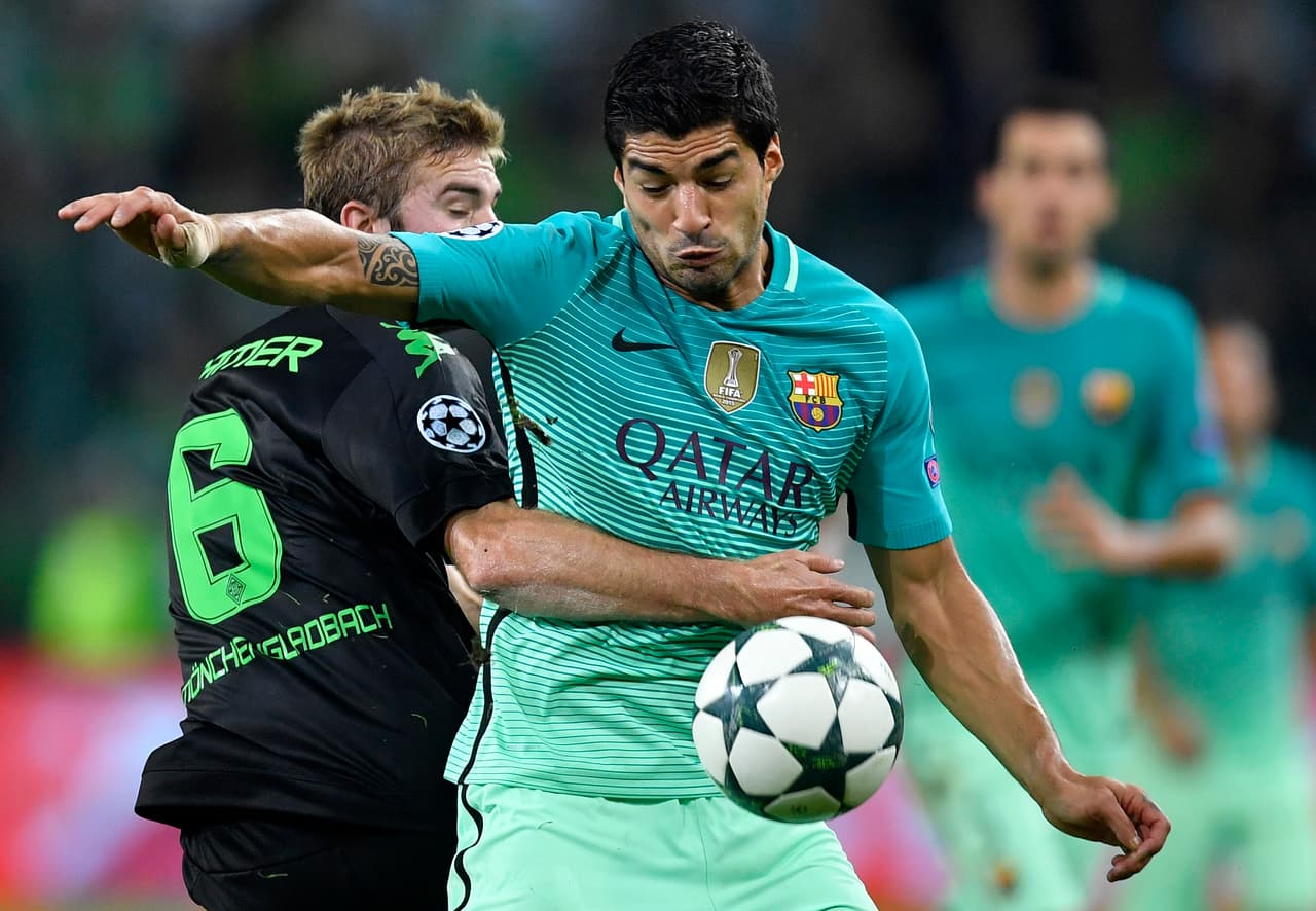 El uruguayo Luis Suárez, aunque no anotó, estuvo en cancha, a diferencia del argentino Lionel Messi que no fue tenido en cuenta por lesión.