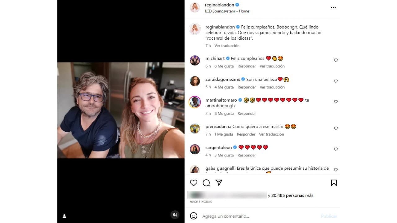 Regina Blandón grita su amor por Martín Altomaro.