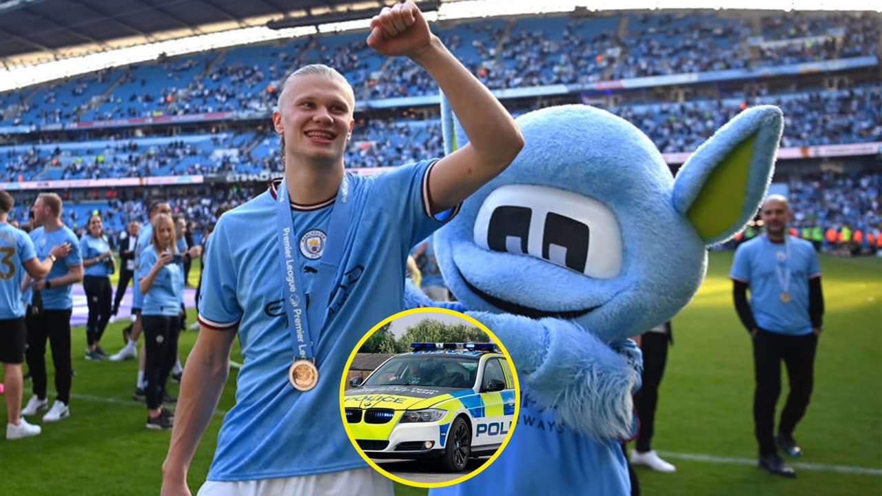 Haaland es denunciado por agredir a la mascota del Manchester City 