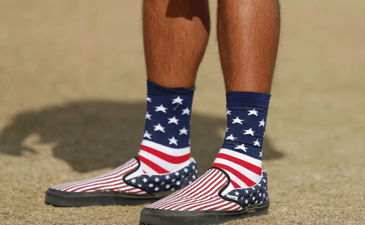 Cuando no puedes decidir si llevar el orgullo americano en los calcetines o en los tenis ¿Porque no en ambos?