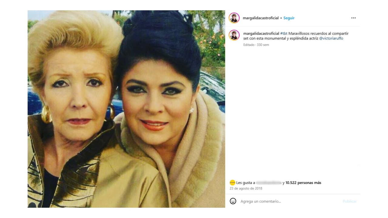 Victoria Ruffo y Margalida Castro actuaron juntas en la telenovela 'Victoria'.