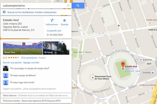Google Maps se burla de Cruz Azul, River Plate y Boca Juniors