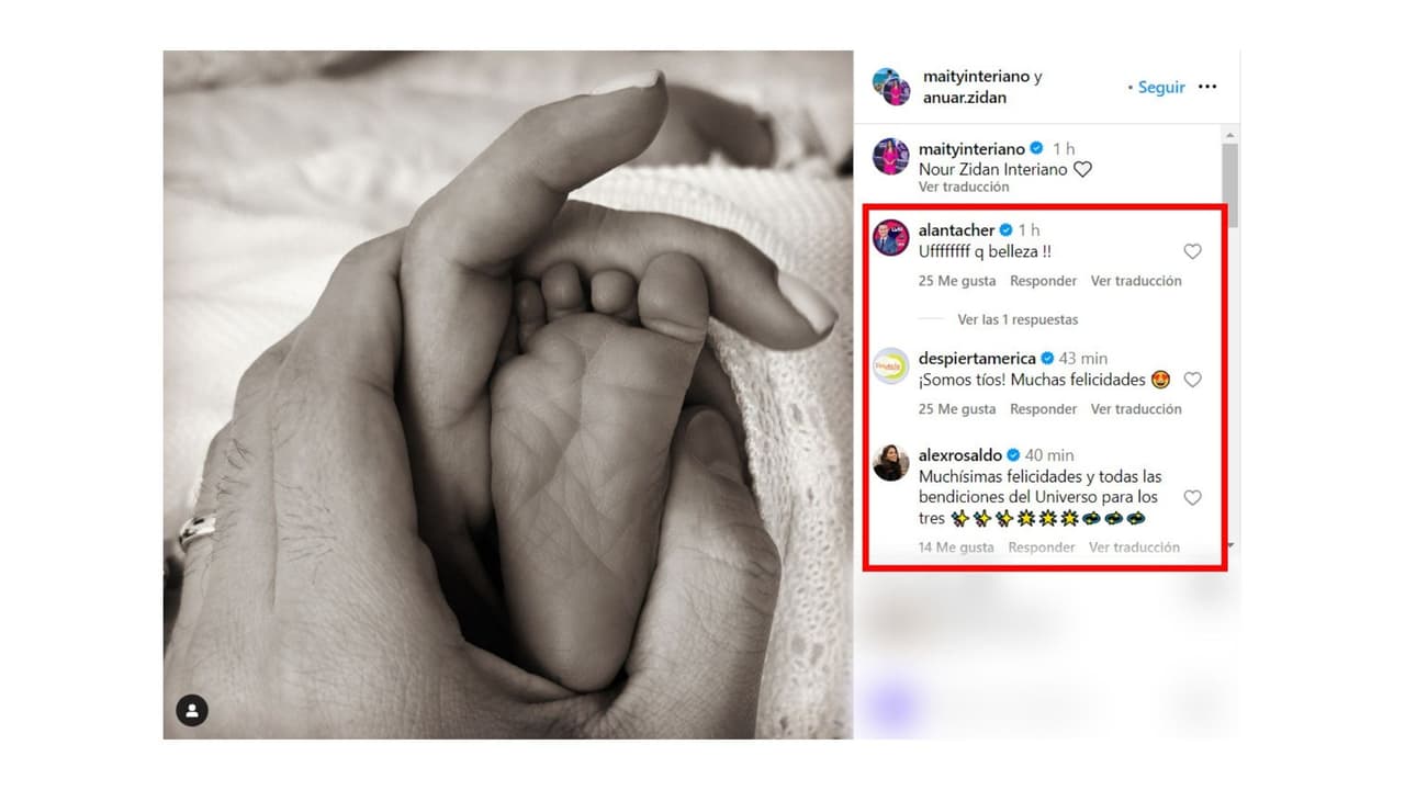 Así anunció Maity Interiano el nacimiento de su primera hija.