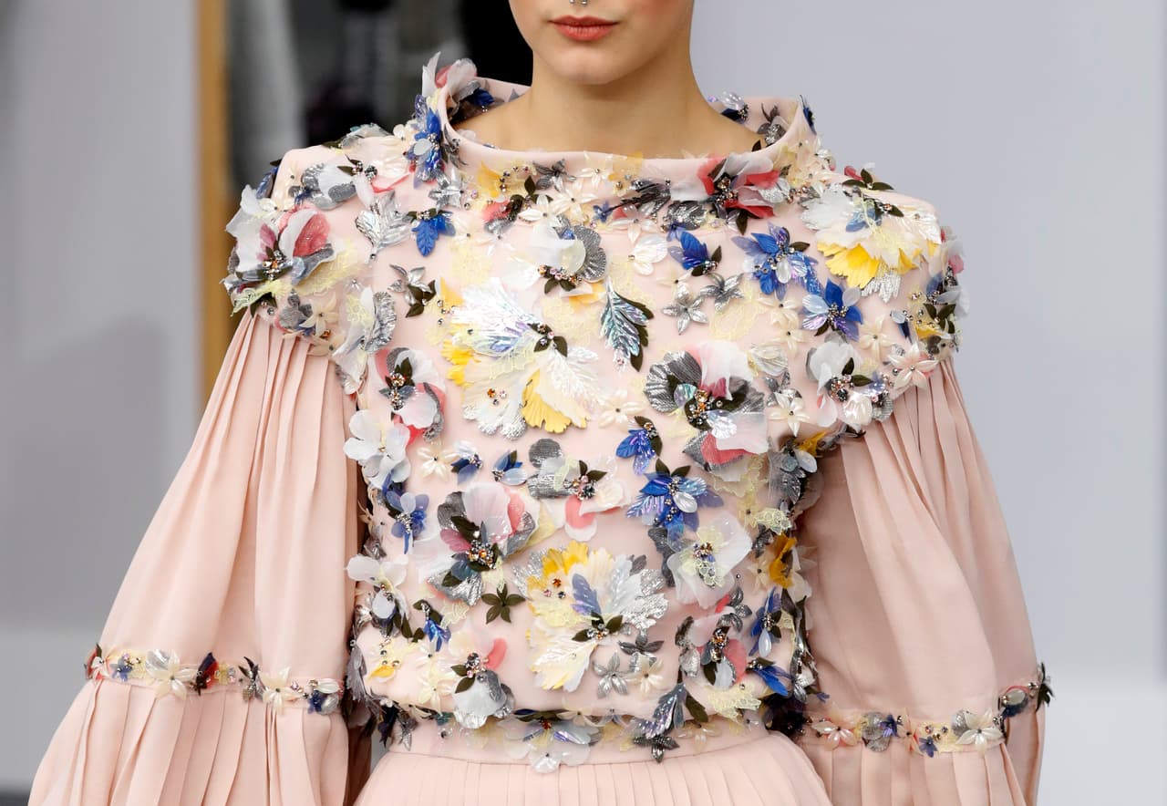 Detalle del vestido de Chanel Alta Costura