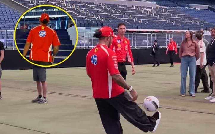 ¡Insólito! Hamilton es presentado así en el Santiago Bernabéu