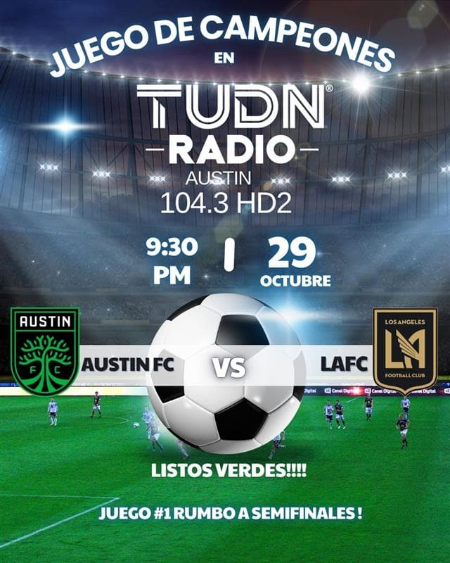 No te pierdas "El Juego de Campeones" por TUDN Radio 104.3 HD2 
