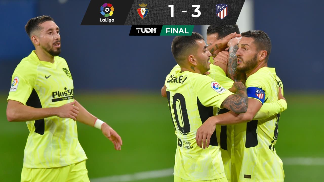 Vence Atlético de Madrid al Osasuna con un doblete de Joao Félix