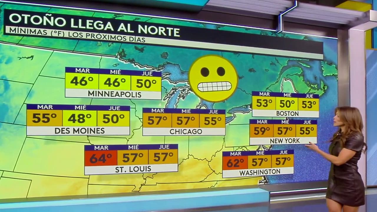 Clima hoy en EEUU, lunes 21 de septiembre 2026: Frente frío trae aire fresco y amenaza con lluvias al noreste