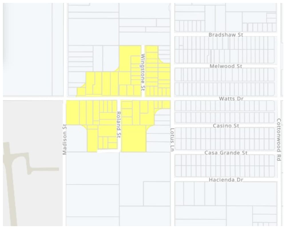 Esta es una de las zonas afectadas por los cortes de luz.