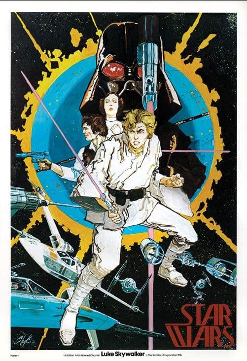 Todo el marketing y promocionales de 'Star Wars' han sido un éxito. Por ejemplo, éste es uno de los primeros pósters hechos para la cinta, y ahora está valudado en más de 500 libras.