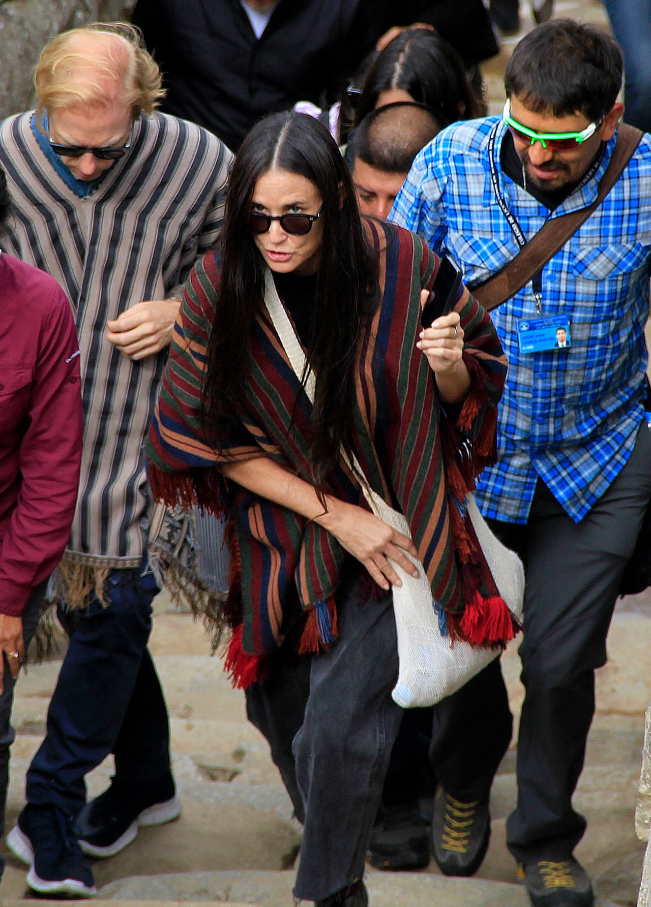 Con un look muy relajado recorrió en centro arqueológico.