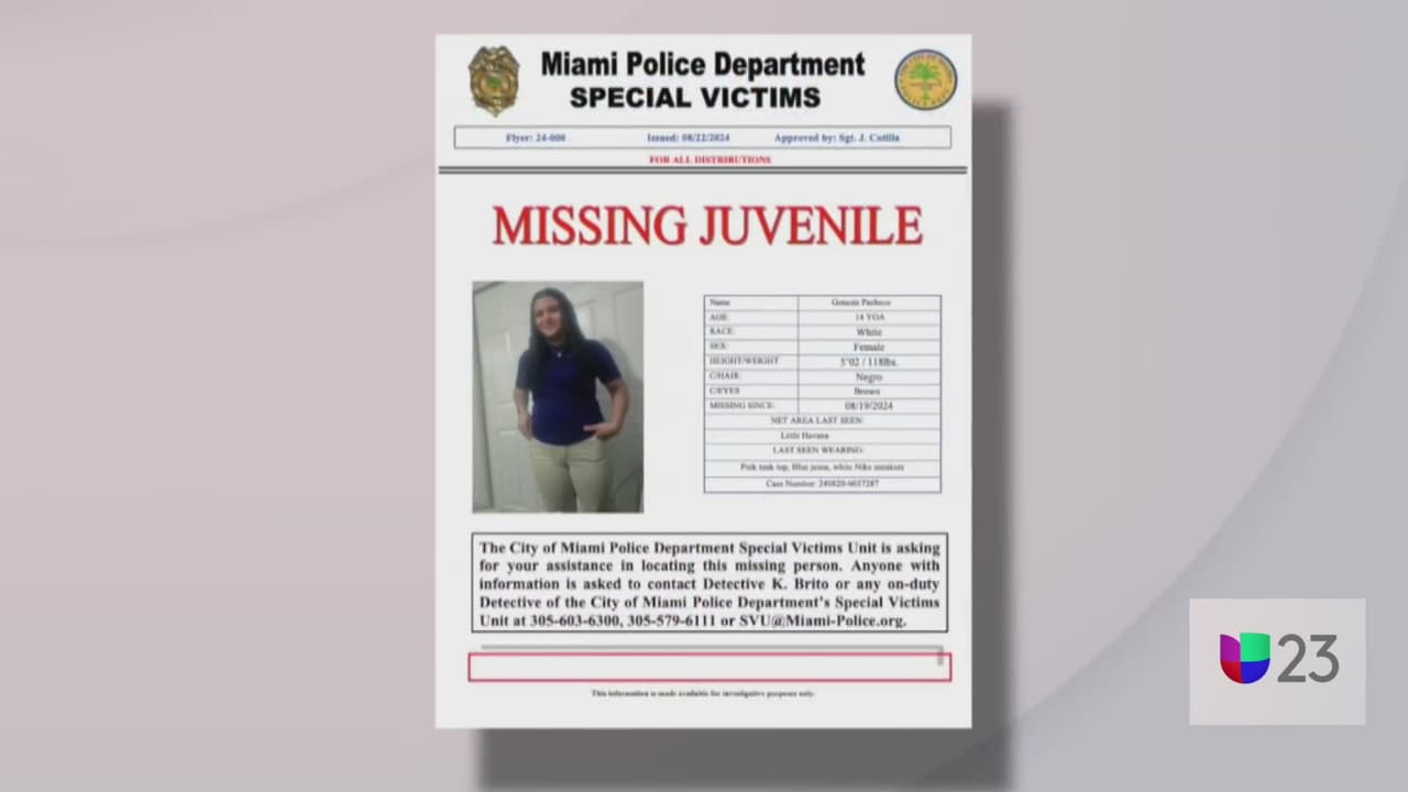 Aparece sana y salva adolescente que había sido reportada como desaparecida en Miami