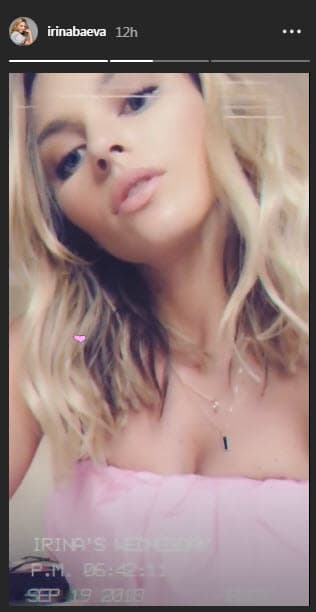 Para confirmar que ese peinado lo lucía el 19 de septiembre basta con ver esta imagen que la actriz publicó en sus historias y está fechada.