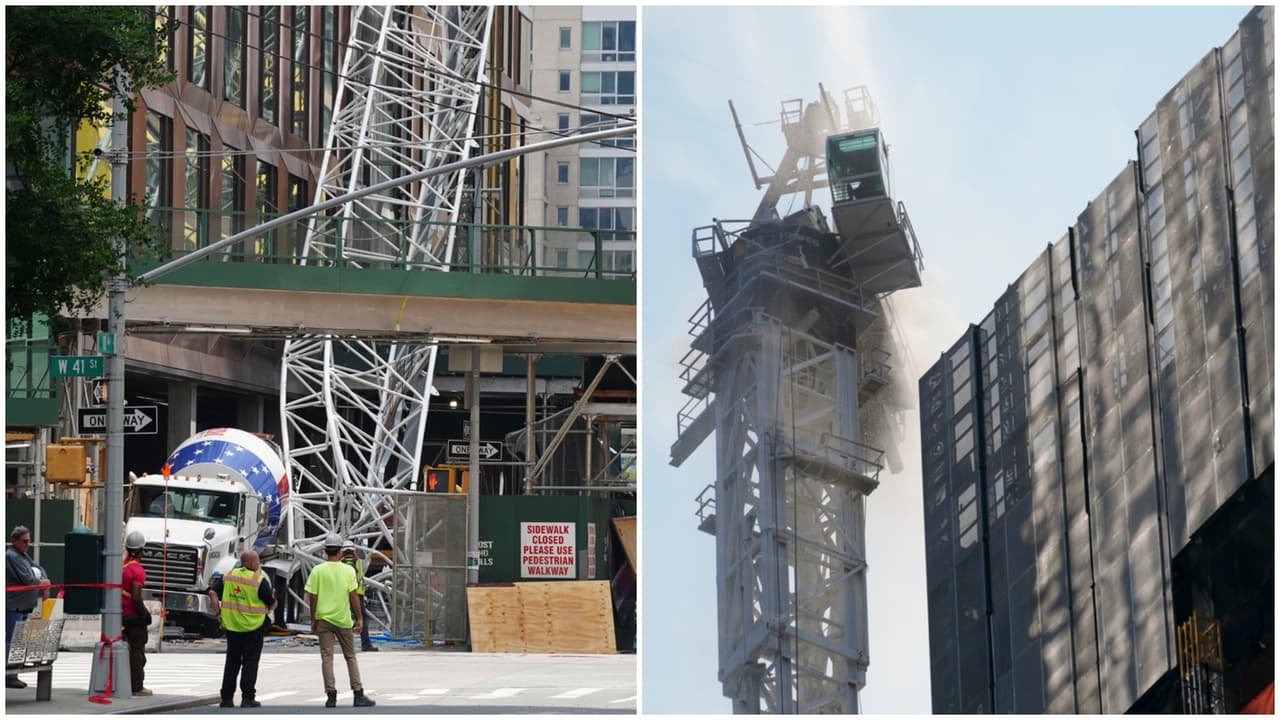 Trabajadores hispanos, esenciales en reparación de calle donde cayó grúa en Manhattan