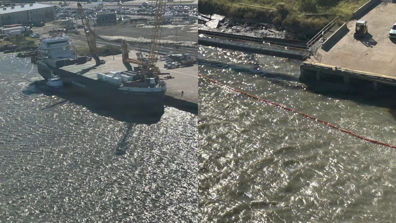 La Guardia Costera responde al derrame de combustible que ocurrió cerca de Galveston, Texas