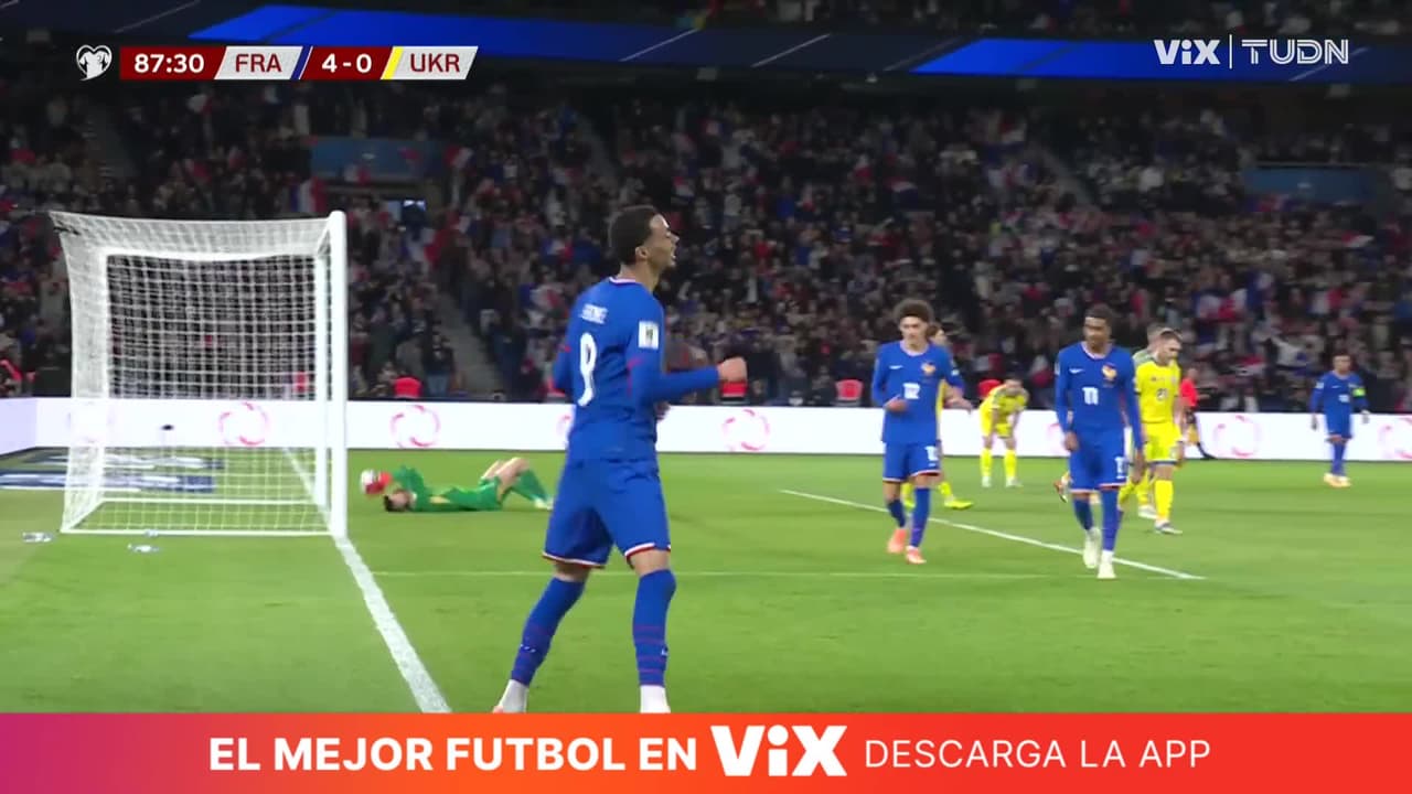 ¡Ya paren esto por favor! Ekitike anota el cuarto gol de Francia