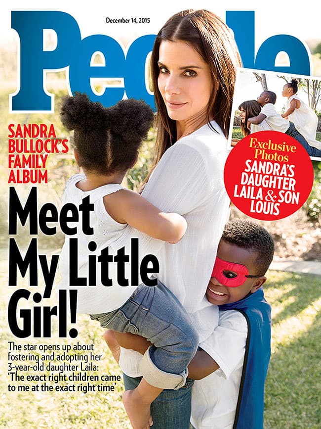 Sandra Bullock adoptó a una niña llamada Laila