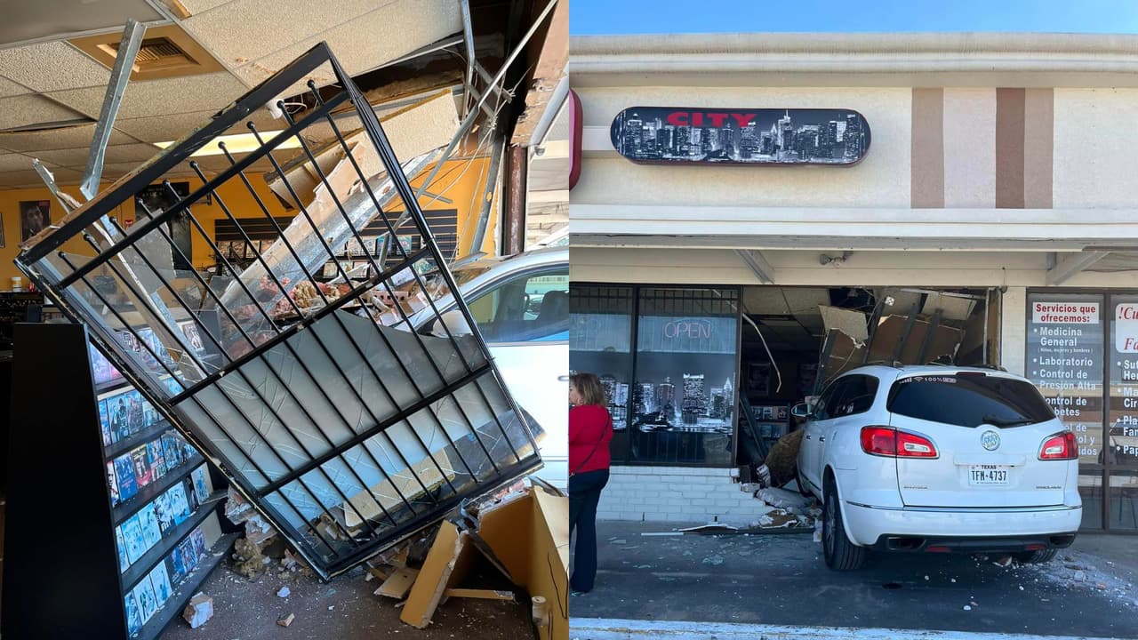 Mujer estaba aprendiendo a conducir, pierde el control de su vehículo y choca contra un negocio