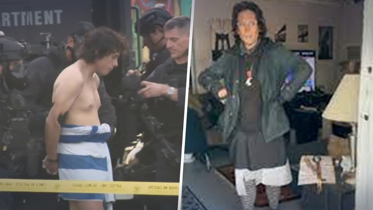 Vestido con solo una toalla, así se rindió un hombre que se atrincheró en una casa de Venice  