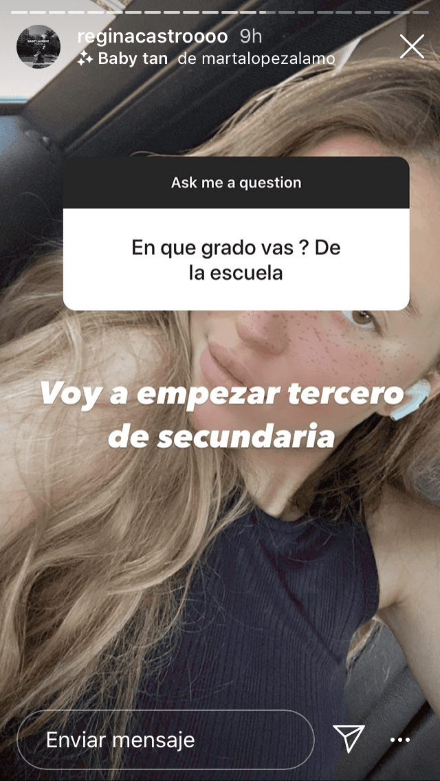 Por ejemplo, confirmó que iniciará el tercero de secundaria en este próximo ciclo escolar. 
<br>