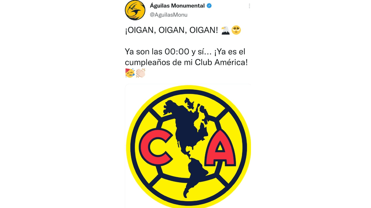 El Club más grande de América cumple 105 años de existencia y las felicitaciones se hicieron extensas en redes sociales. Aficionados, jugadores y ex jugadores, otros clubes y periodistas se sumaron al homenaje de las Águilas.