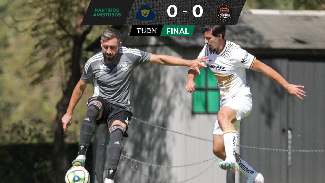 Pumas igualó en amistoso con el Houston Dynamo de Héctor Herrera