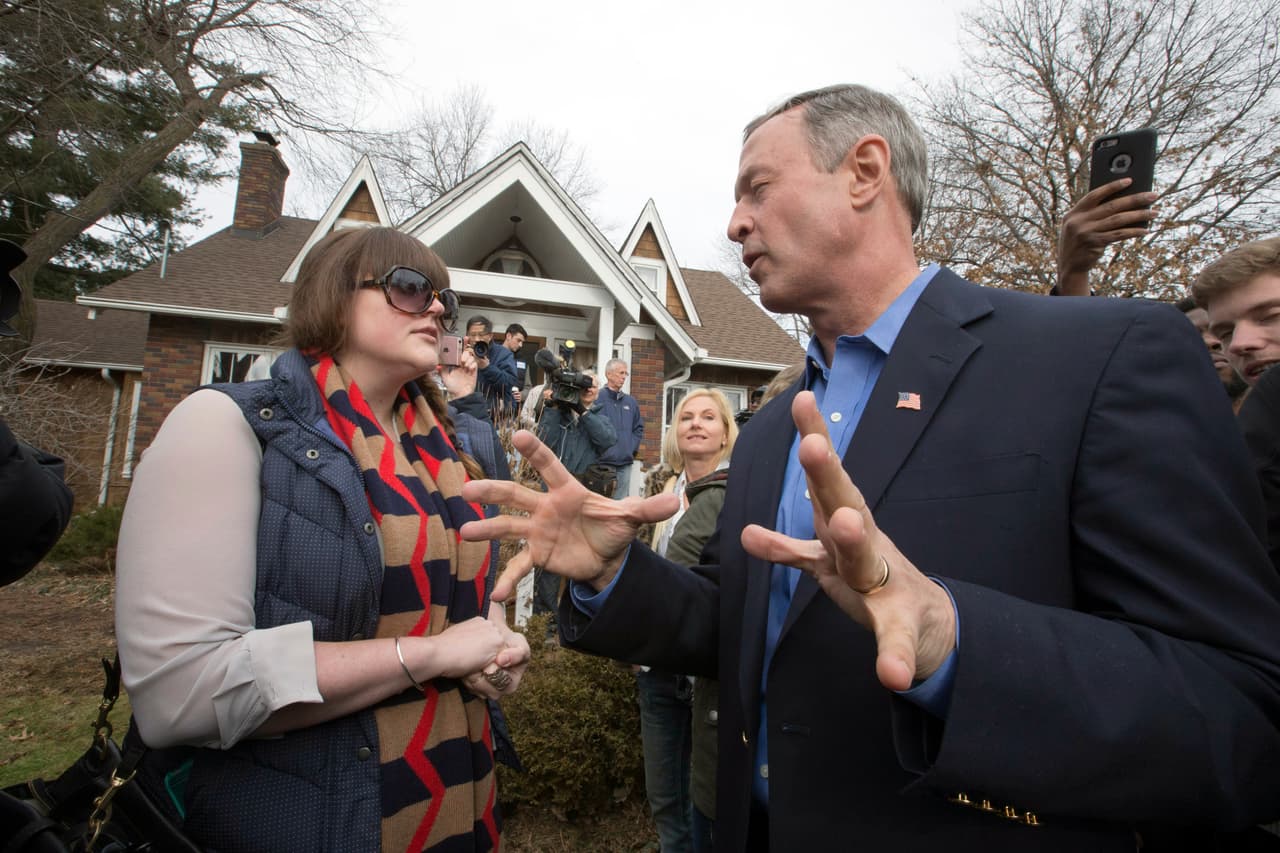 Martin O'Malley de campaña en Iowa