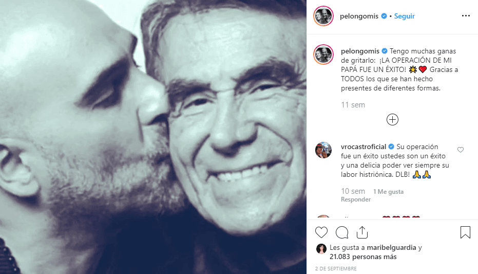 Al día siguiente de la intervención quirúrgica, su hijo Héctor Suárez Gomís fue quien informó a través de sus redes sociales que la operación había sido un éxito. "Tengo muchas ganas de gritarlo: ¡La 
<b><a href="https://www.univision.com/shows/hoy/hector-suarez-esta-libre-de-cancer-su-hijo-anuncia-la-recuperacion-de-su-padre-y-si-trabajaria-con-el-video">operación de mi papá</a></b> fue un éxito!", escribió el también actor.