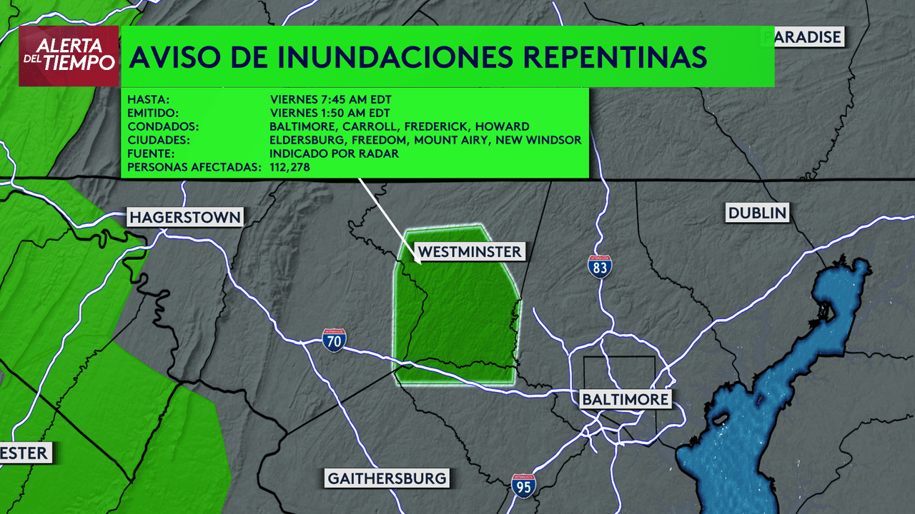 Aviso inundaciones repentinas