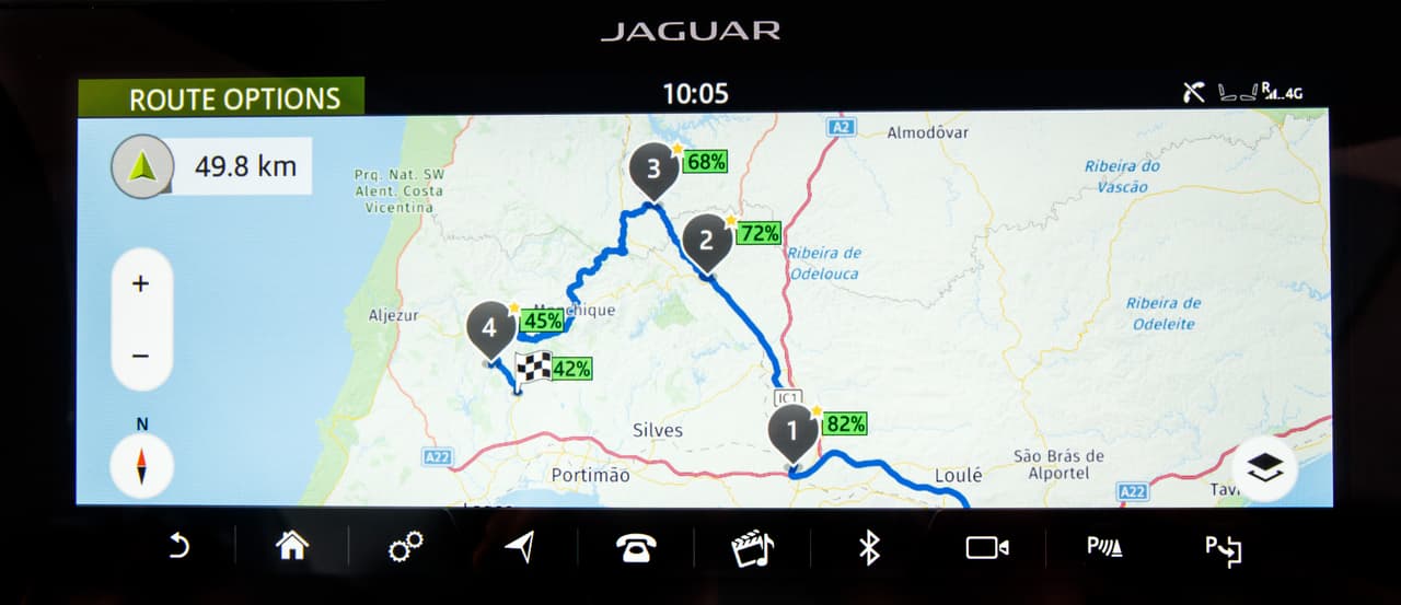 Nos trasladamos a la hermosa región portuguesa del Algarve donde nos esperaba la línea completa I-Pace para su evaluación. Ese territorio, lleno de increíbles vías en una topografía muy diversa de increíbles paisajes, es también el hogar de una fantástica pista de carreras. Todos espacios donde eventualmente tendríamos oportunidad de poner la nueva I-Pace a prueba.
