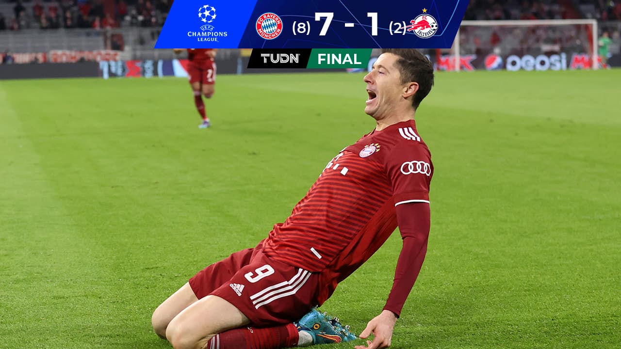 Sin despeinarse, Bayern aplasta al Salzburg en gran noche de Lewandowski