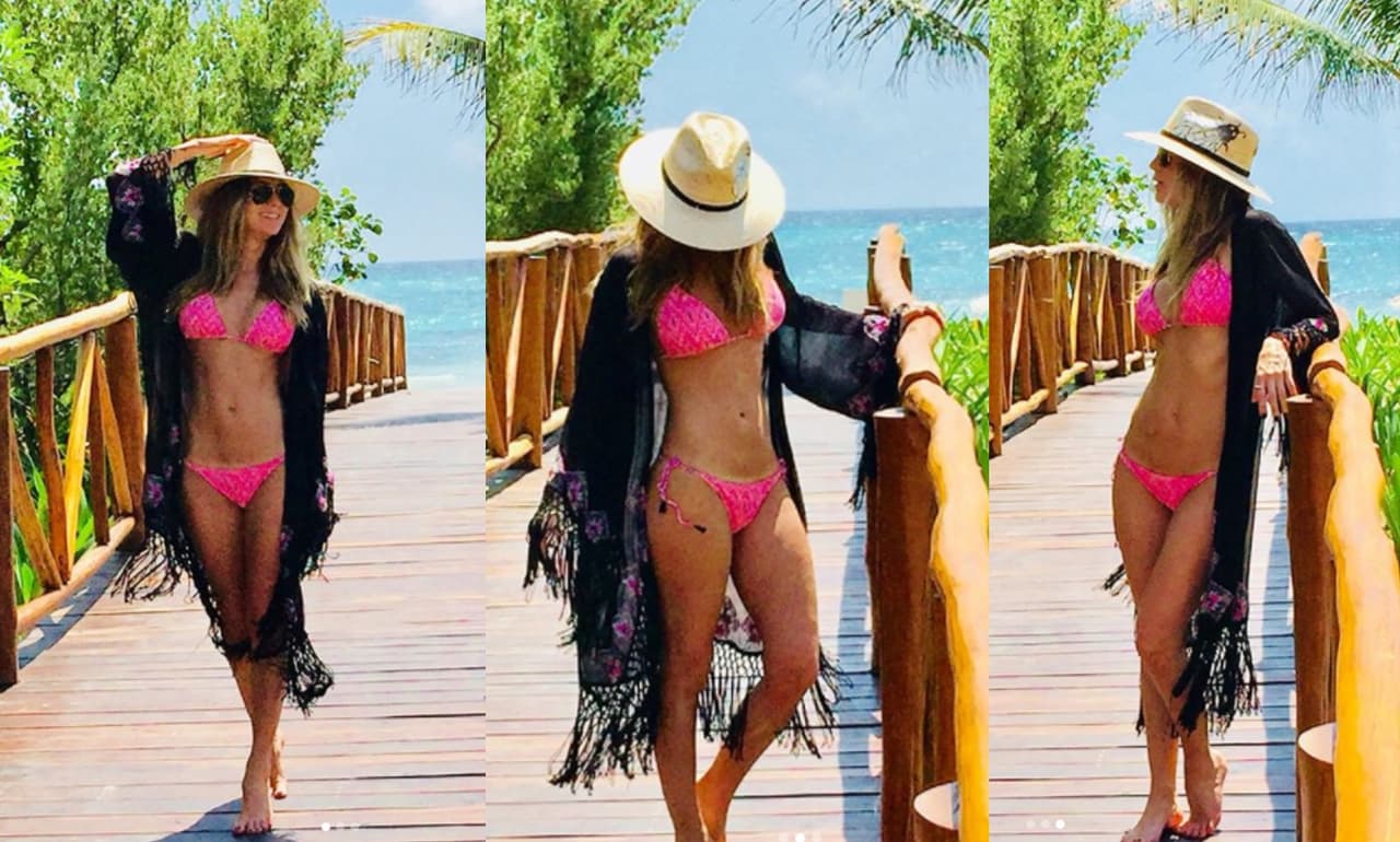 "Si alguien juzga tu camino, préstale tus zapatos...", escribió Geraldine Bazán en una de las fotografías que publicó el sábado 17 de marzo en las que se cómo pasa la jornada en un hotel de la Riviera Maya, en México. El texto está acompañado del mensaje 'it is what it is' (es lo que es).
