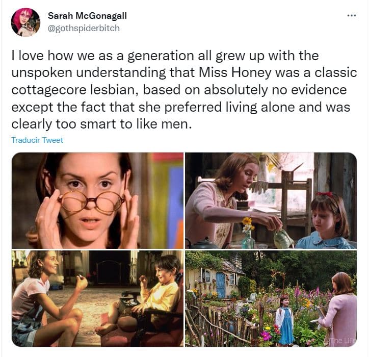 Tuit sobre si la señorita Miel de 'Matilda' es lesbiana
