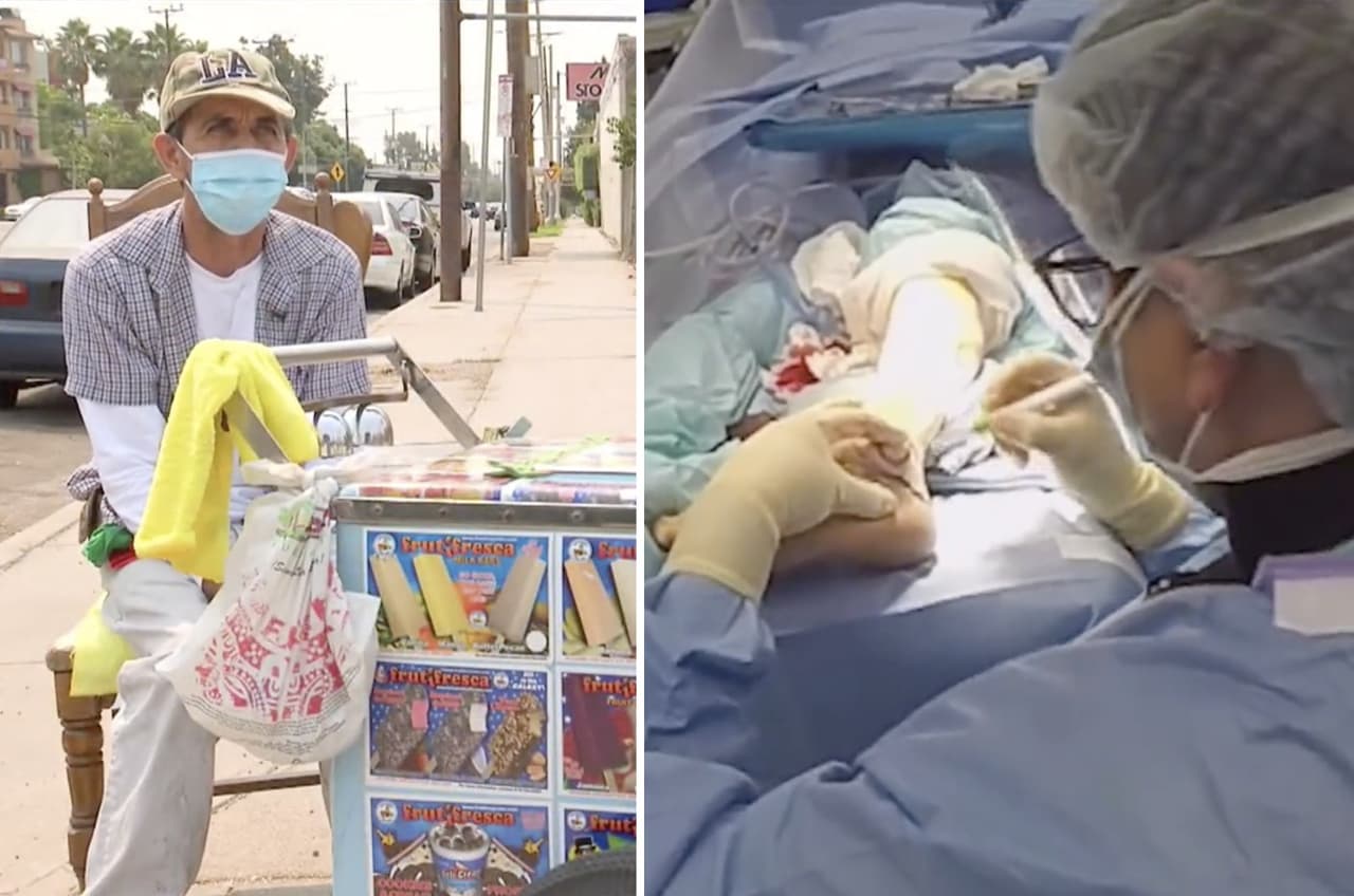 Don Mario el paletero que ahora podrá caminar gracias a una cirugía que tuvo con la ayuda de la comunidad