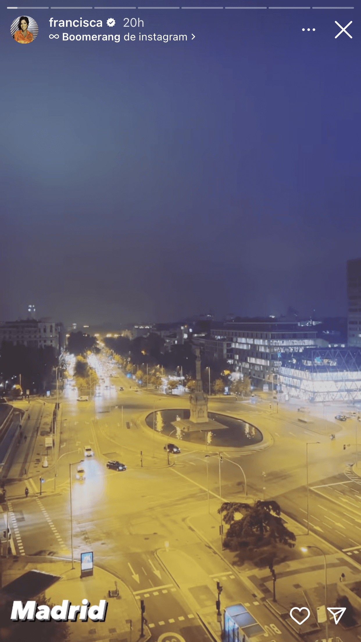 Para cuando el show estaba al aire, Francisca ya estaba paseando por las calles de Madrid. 
<br>