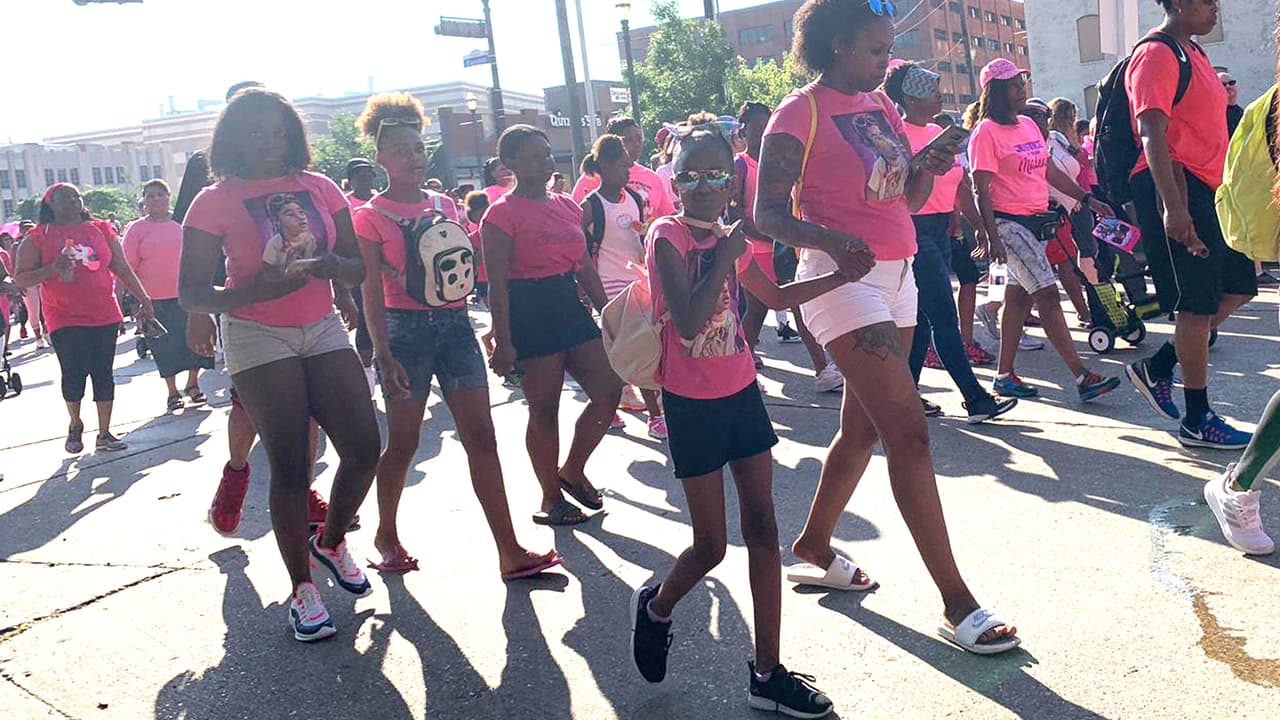 "Justicia, justicia, justicia" y "Maleah, Maleah, Maleah", los gritos que retumbaban en la marcha.
<br>