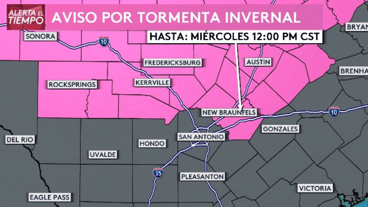 El aviso estará vigente hasta el mediodía de este miércoles.