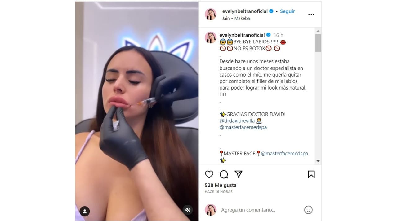 Novia de Toni Costa, Evelyn Beltrán, con el especialista.