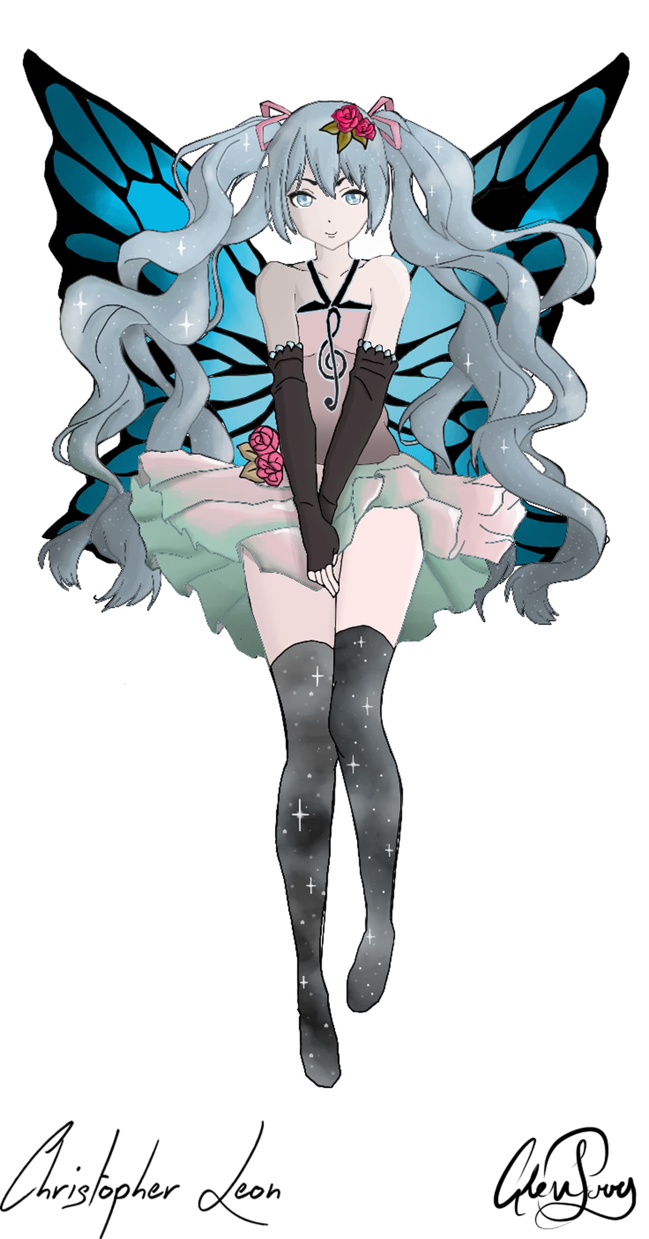 Dibujo de manga japonés realizado por Christopher León