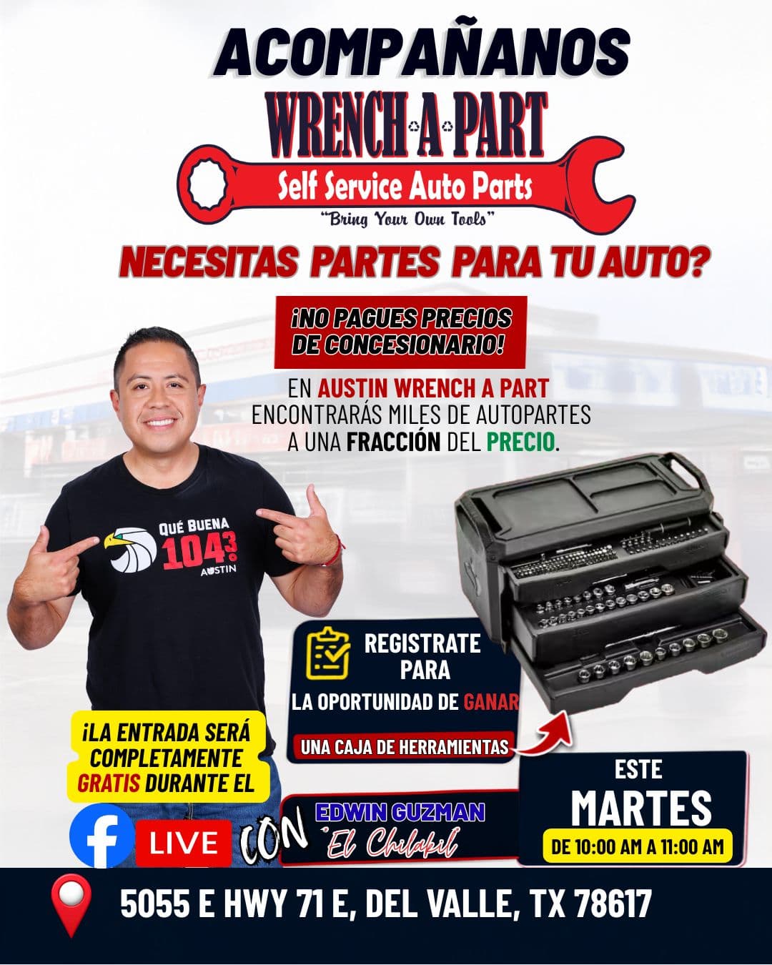 🔧🚗 ¿NECESITAS UNA AUTOPARTE Y LA NECESITAS YA? 🚗🔧 ¡Visita Austin Wrench A Part! 🙌