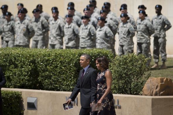 Los Obama de visita en Texas
