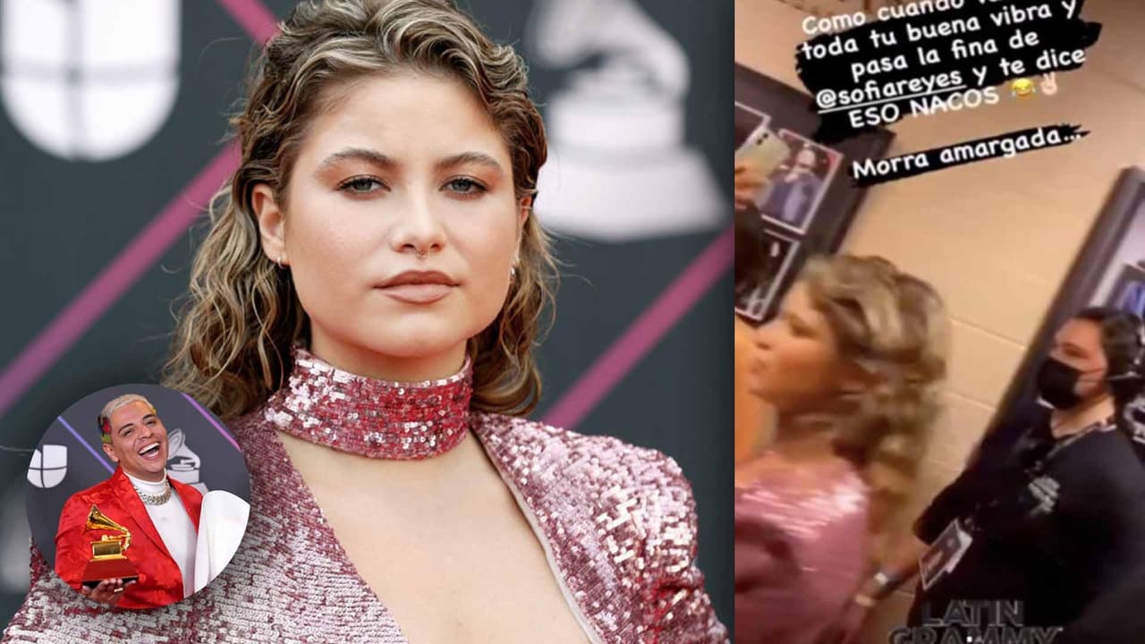 (Video) “Enojada”: Sofía Reyes reacciona tras filtrarse que habría llamado “nacos” a integrantes de Grupo Firme en los Latin Grammy