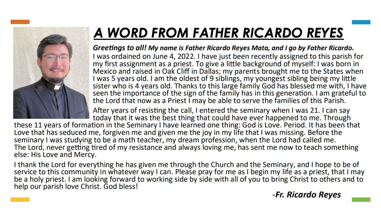 Publicación describe al sacerdote Reyes Mata.