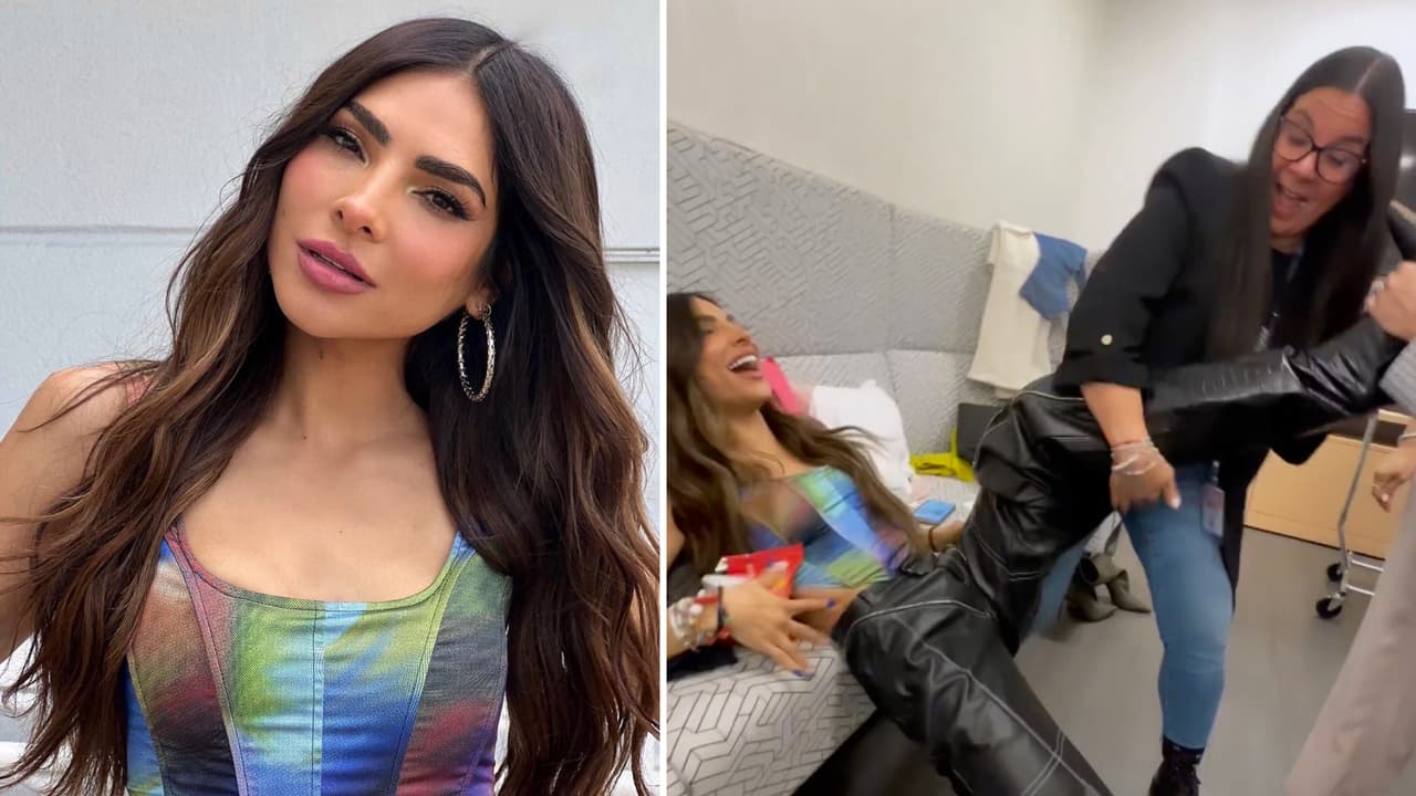 Alejandra Espinoza tuvo un desliz con su outfit por andar “bien embotada”: 2 personas tuvieron que ayudar