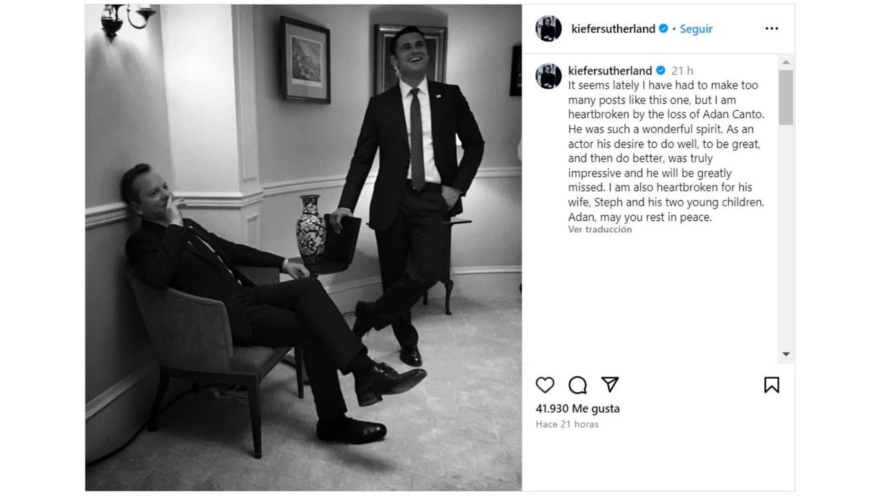 El actor Kiefer Sutherland dio su último adiós a Adan Canto.