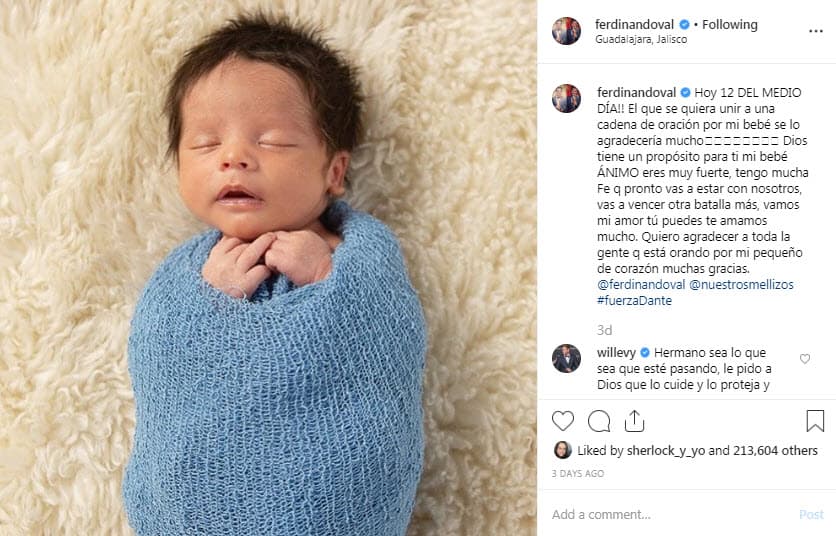 Esta es la última publicación que hicieron Ferdinando y Brenda en Instagram, la realizaron el pasado 29 de junio y ambos pidieron ayuda para unirse a una cadena de oración.