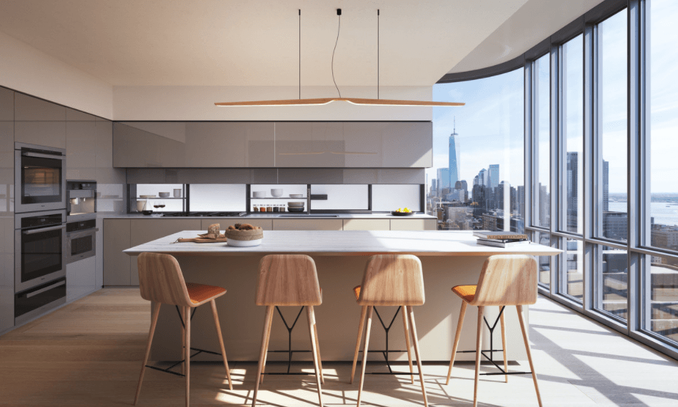 La cocina también tiene una vista impresionante