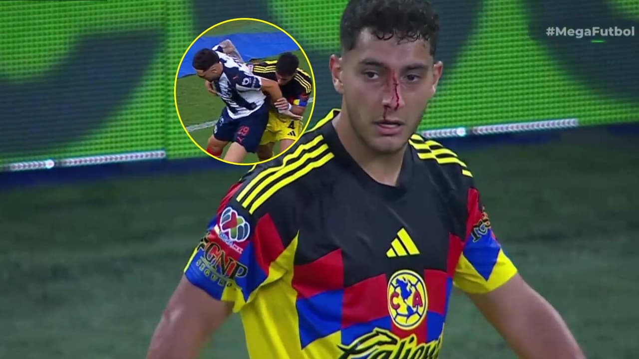 ¡Ocampos le truena la nariz a Cáceres y ni tarjeta hay!