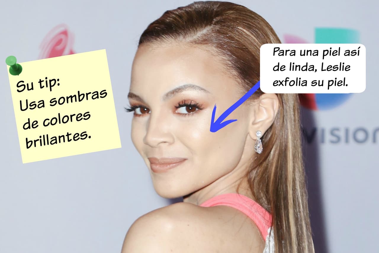 Leslie Grace apostó por los colores naturales en los ojos y en los labios, se veía súper femenina.